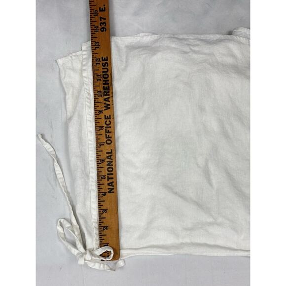 Old Navy White Linen Blend Front Wrap Skort Size XS 3.5” Inseam Cottage Preppy - Picture 5 of 9